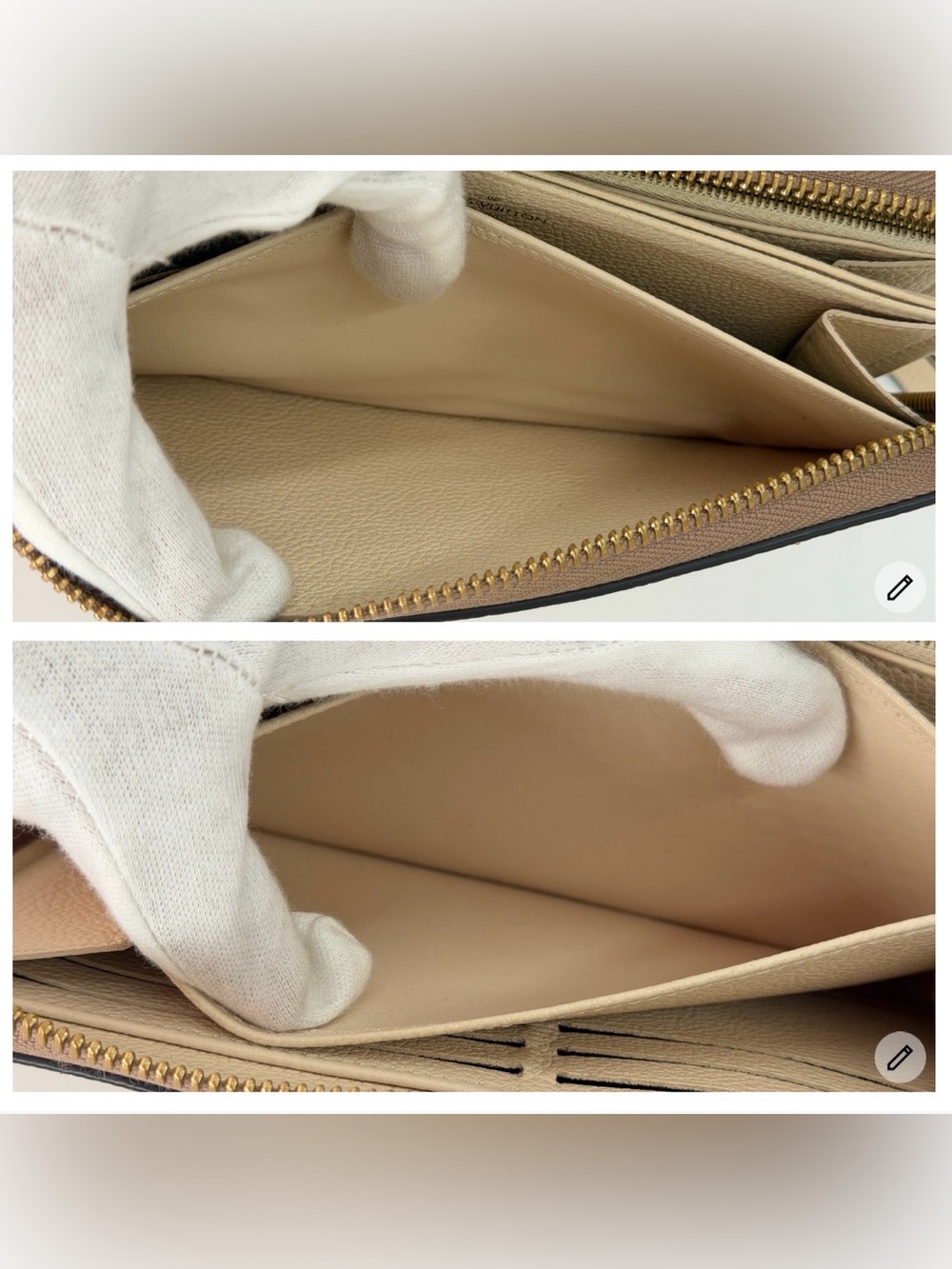 Louis Vuitton Bi Color Empriente Zippy Wallet Cream/Mauve Full Set w/Entrupy COA - Picture 15 of 16